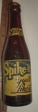 BINGHAMTON NY AMBER SPIKE IT  SODA BOTTLE  1940s  7OZ LOTZ BOTTLING Co