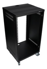 Rockville RR18U 18U Live Sound/Recording Studio Rack Case w/Wheels  Hardware