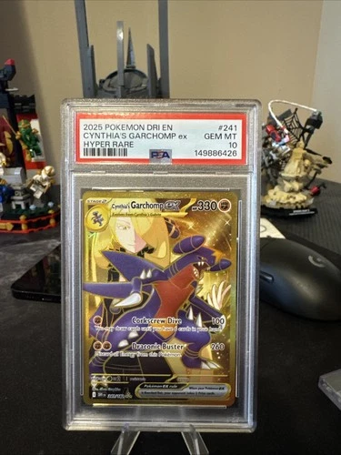 Pokémon Cynthia's Garchomp ex 241/182 Sv10 Hyper Rare Holo 330HP English PSA 10