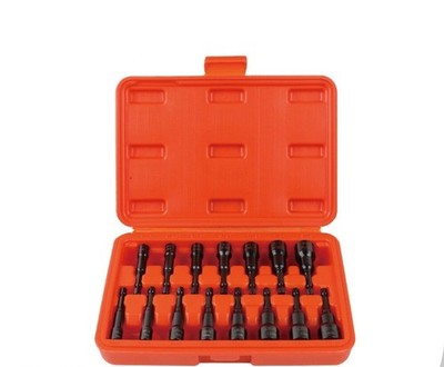 15pc Magnetic Nut Driver Set SAE & Metric Setter Power Drill Bit 1/4'' Hex Shank