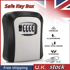 Wall Mounted Key Lock Box Key Safe, Key Locker with 4-digit number code Grey