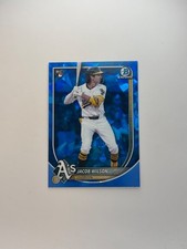 JACOB WILSON 2025 BOWMAN CHROME SAPPHIRE ROOKIES REFRACTOR A’s Athletics RC