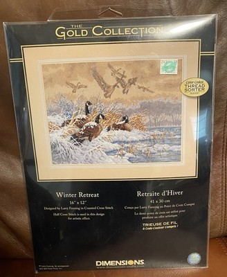 Dimensions Gold Cross Stitch WINTER RETREAT Kit 35205 NOS Sealed Geese 2007