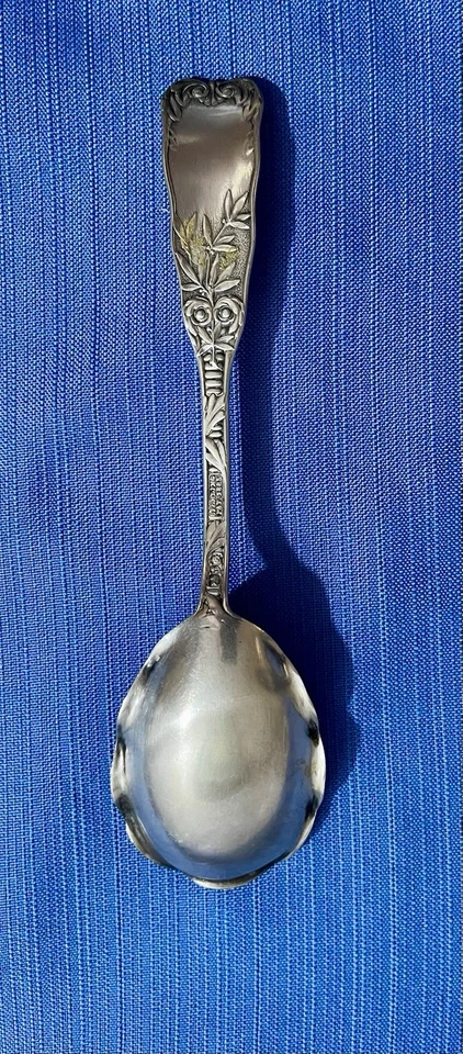 Gorham St. Cloud Sterling Silver Sugar Spoon - Gold Wash Antique 1885 By Gorham - Image 2 of 4