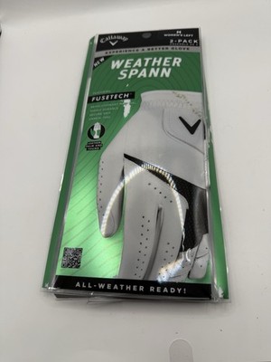 Callaway Women Weather Spann 2-Pack Golf Glove White - Left Hand - Open Box