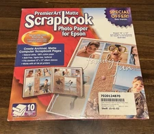 12 x 12 Scrapbook Epson PremierArt Photo Paper Matte White Archival NEW SCR1003