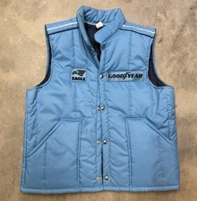 Used Vintage Goodyear Eagle Racing Puffer Vest jacket Size L Official Apparel