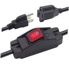  3 Prong Extension Cord with On/Off Switch Waterproof 14AWG Heavy Duty Power 