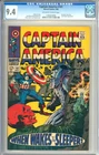 Captain America #101 High Grade Red Skull Cover Silver Age Marvel 1968 CGC 9.4