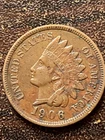 1906 indian head p penny cent a very fine coin. and 2 surprise coins