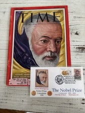 Time Magazine December 13, 1954 Ernest Hemingway First day Cover Nobel Peace PZ
