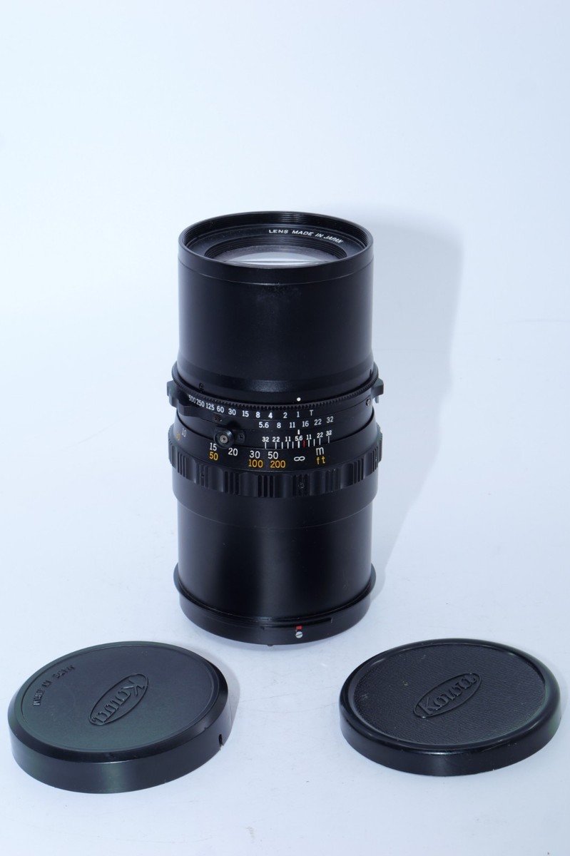 Kowa Super 66 250mm f5.6 black Telephoto Lens for Kowa 6. Caps