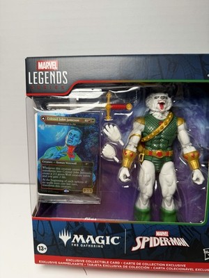 Hasbro Marvel Legends x Magic: The Gathering Man-Wolf Figure In Hand Spider-man