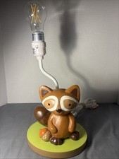 Kids Lamp By Lambs  Ivy Baby Raccoon Woodland - Nursery Or Kids Room - No Shade