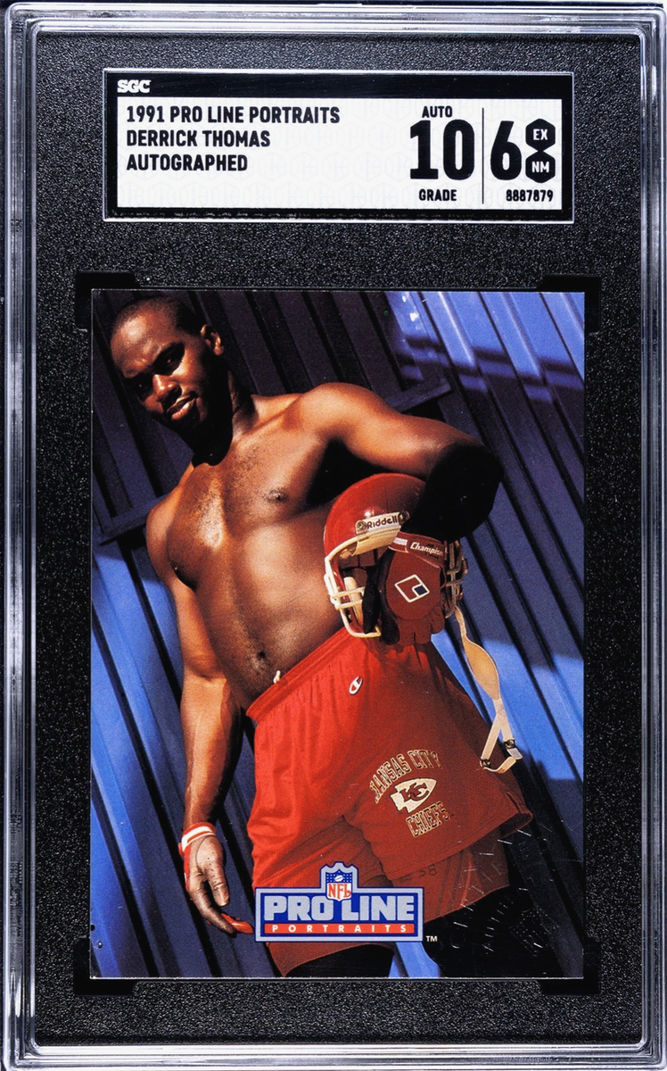 1991 Pro Line Portraits - Autographs Derrick Thomas (AU) for sale
