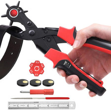 Leather Hole Punch Tool Set, Belt Hole Puncher Kit, Professional Puncher for Bel