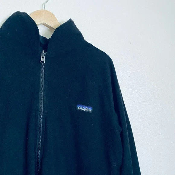 Women Patagonia Black Jacket Doble Sided Fleece/Polyester Size XS - Image 2 of 4