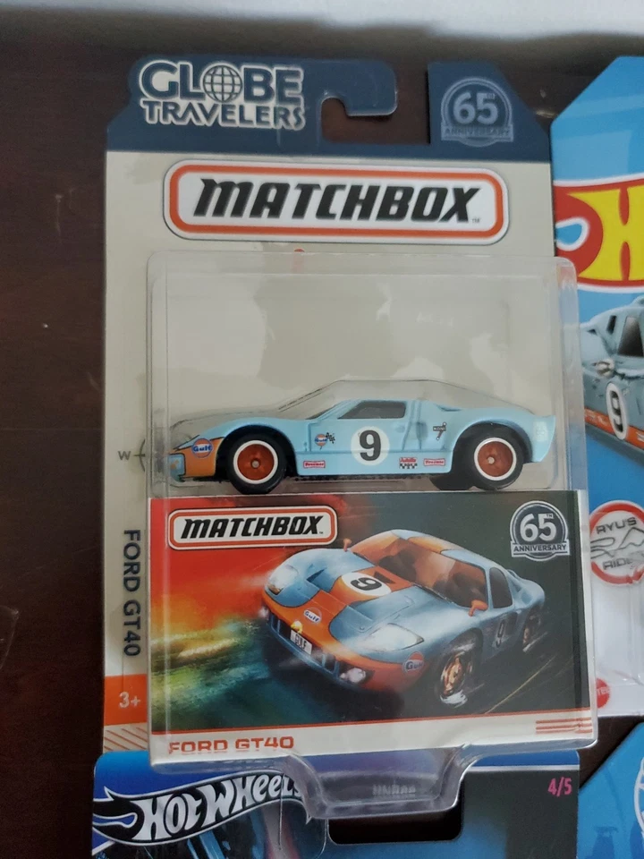Hot Wheels & Matchbox Lot Of 6 Ford GT40 Gulf Neon Fast & Furious Gum Ball 3000 - Image 2 of 4