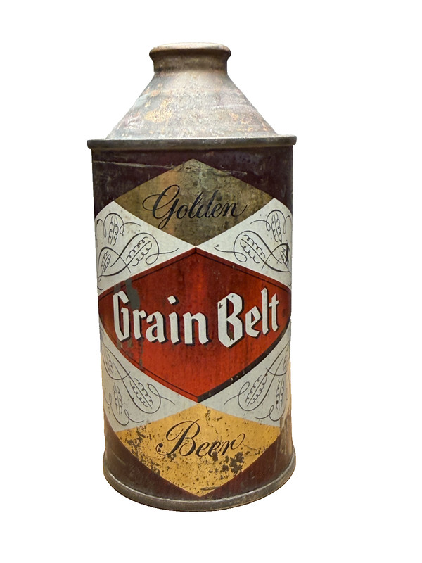 Grain Belt Golden Beer Empty 12-ounce Cone Top, Minneapolis MN