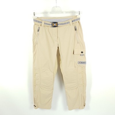 X-Bionic Wanderhose Damen S-M Beige Travel Stretch Hose Trekking 3/4 Outdoor