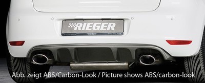 Rieger Heckeinsatz mit 2 Doppelfinnen für VW Golf 6 GTD 3-tür. | Lackierung erfo