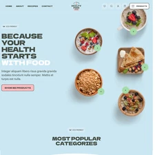 Eco Food Websites Design for Sale with Free VPS Web Hosting