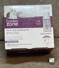 For Comfort Zone Cat Calming Diffuser Kit 3 Diffusers 6 Pheromene Refills