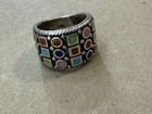 Vintage Signed FTJ 925 Ring Multiple Color Stones