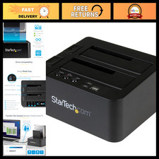 Dual-Bay SATA Duplicator Dock for 2.5/3.5in Drives, 28GB/min Data Transfer Speed