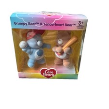 Care Bears Grumpy Bear  Tenderheart Bear Flocked Figures by Cloudco