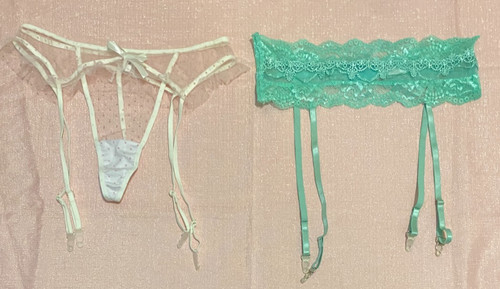 Lot of 2 Vintage Garter Belts size L & XL