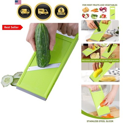 Handheld Potato Slicer & French Fry Cutter, Stainless Steel Manual Vegetable ...