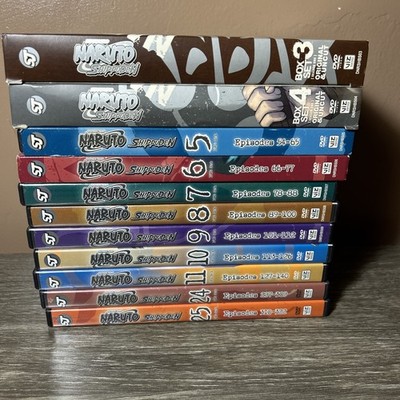 Naruto Shippuden Original And Uncut Volume 3-11 24 25 Episodes 27-140  Clean