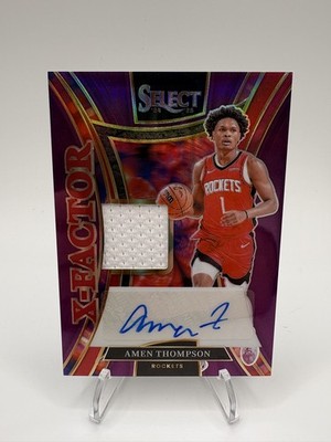 2024-25 Panini Select - X-Factor Signatures Amen Thompson Purple Prizm /75