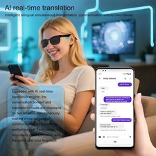 AI Smart Glasses,AI Translator Bluetooth Sunglasses Open Ear Headphones New