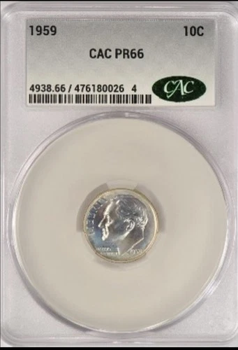 1959-P Roosevelt Dime Proof — photo from the most recent tracked eBay sale