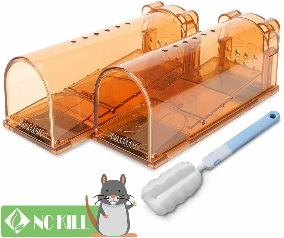 Humane Mouse Traps Indoor Outdoor, No Kill Mouse Traps,Reusable Rat Traps  Catch and Release That Work,Live Mouse Traps Safe Mice Catcher for