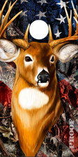 Deer Buck Head Flag Camo LAMINATED Cornhole Wrap Bag Toss Skin Decal Sticker