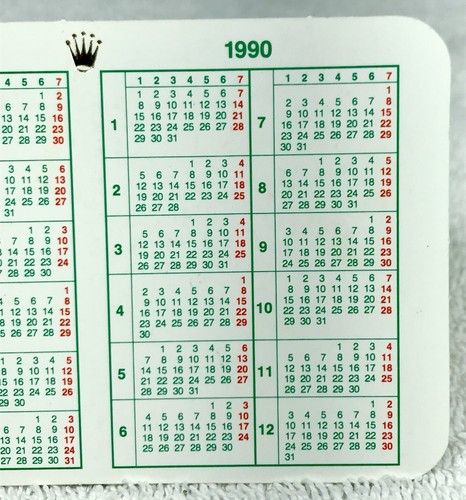 Rolex Calendar 1989 1990 Submariner 16610 5513 Sea Dweller 16600 Explorer 16570/ - Imagen 3 de 5