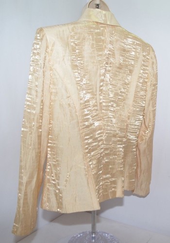 Broche de gema metálica arrugado dorado sedoso de colección Alex Evenings para mujer 12P hecho en EE. UU. - Imagen 6 de 11