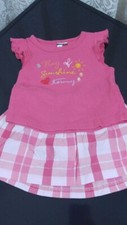 Tommy Hilfiger Toddler girl set Tshirt type top w/ plaid shorts/skirt. 18-24 mo