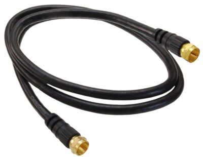 3ft Premium RG6 F-Type 75Ohm  Shield 18AWG CL2 Coaxial Cable, R6-F03