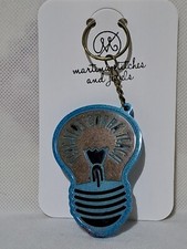 Handmade Teacher Resin Keyring Teachers Gonna Teach, Bronze, Black And Pale Blue
