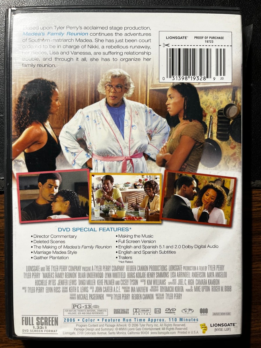 Madea's Family Reunion (DVD, 2006) Full Screen *OR Widescreen