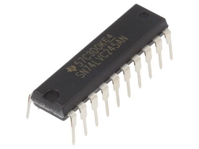 SN74LVC245AN IC: digital 3 Modi,8bit,bus transceiver Kanäle: 8 THT DIP20 TEX - Bild 1 von 1