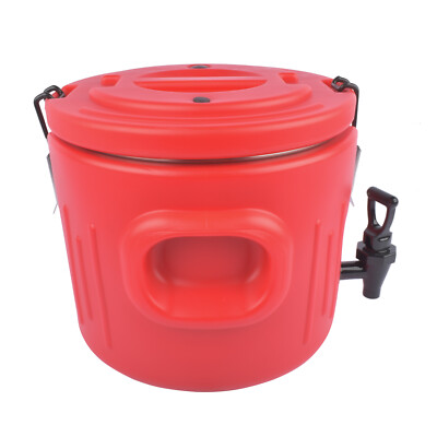 Insulated Beverage Cooler 2.6 Gallon 304 Stainless Steel Interior and Spout Red