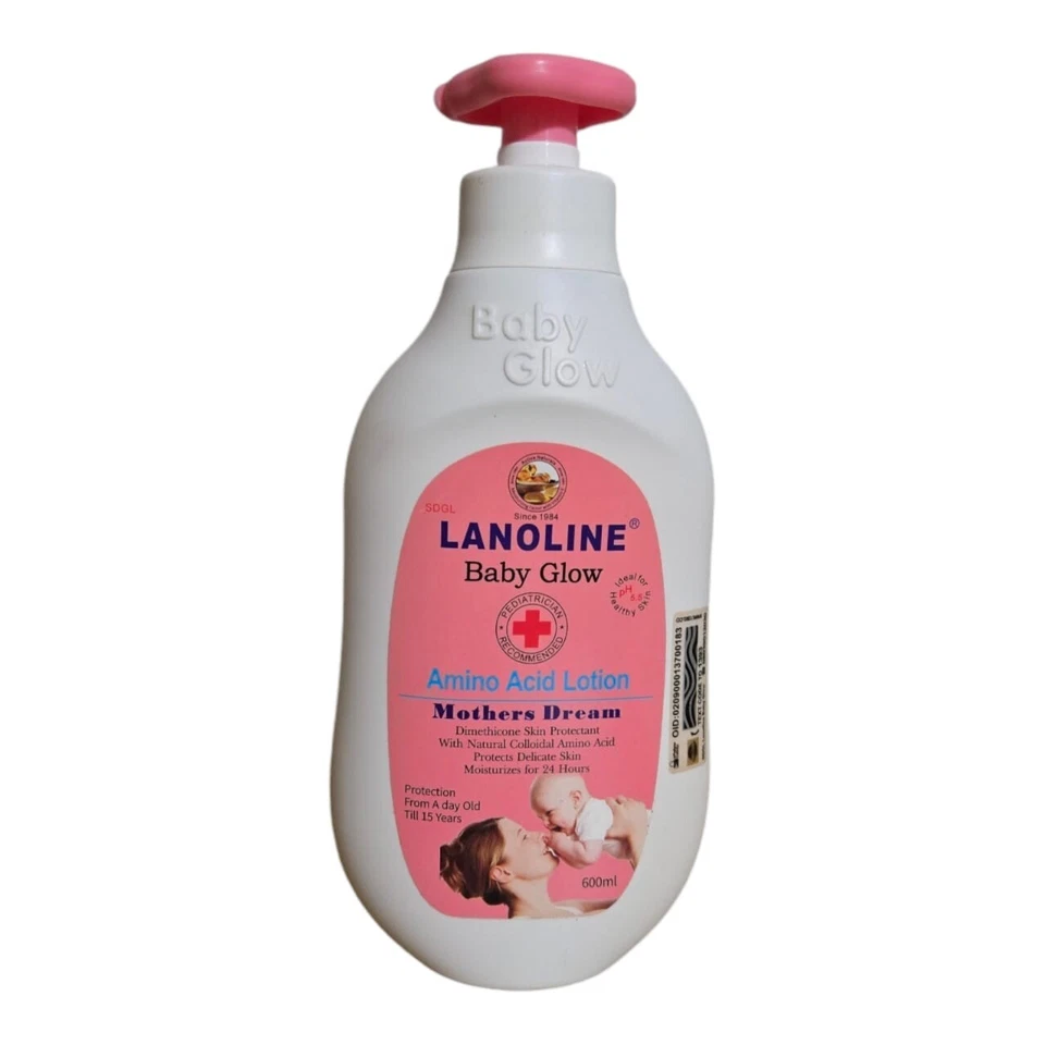 Lanoline Baby Glow Amino Acid Lotion 600ml. Protects From Day Old-15yrs - Image 2 of 3