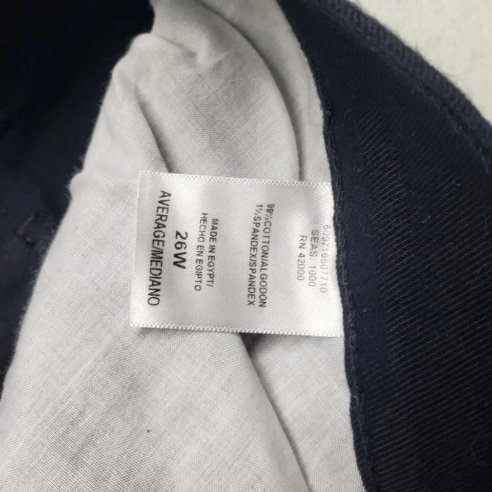 Basic Edition Solid Black Classic Fit 98% Cotton Straight Leg Pants Adult 26W - Image 4 of 4