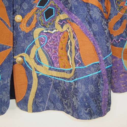 NEW Alex Kim Embroidered Appliquéd Beaded Jacket Womens Size 1X Art-to-Wear - Picture 9 of 14