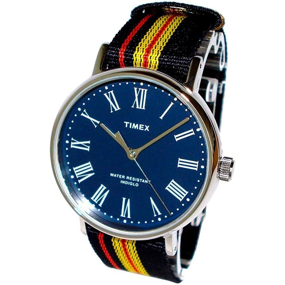 BRAND NEW UNISEX TIMEX WEEKENDER WATCH BLUE DIAL MULTI COLOURED